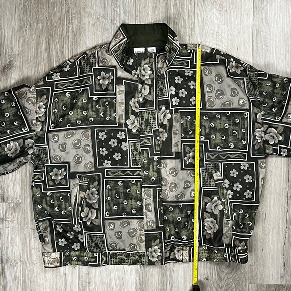 R&R Sport Flowers Brown/Green Women's XXXLarge Light Jacket - Picture 7 of 8